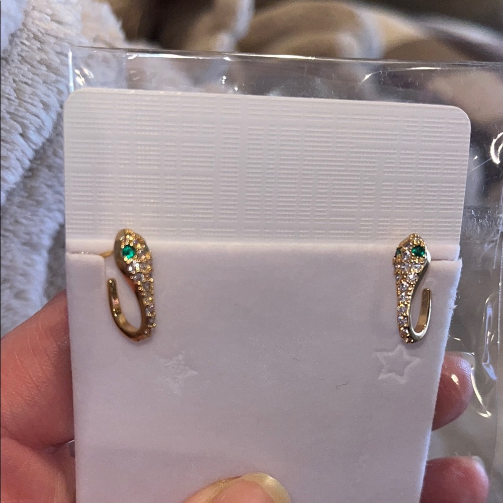 18k Gold filled snake Earrings
